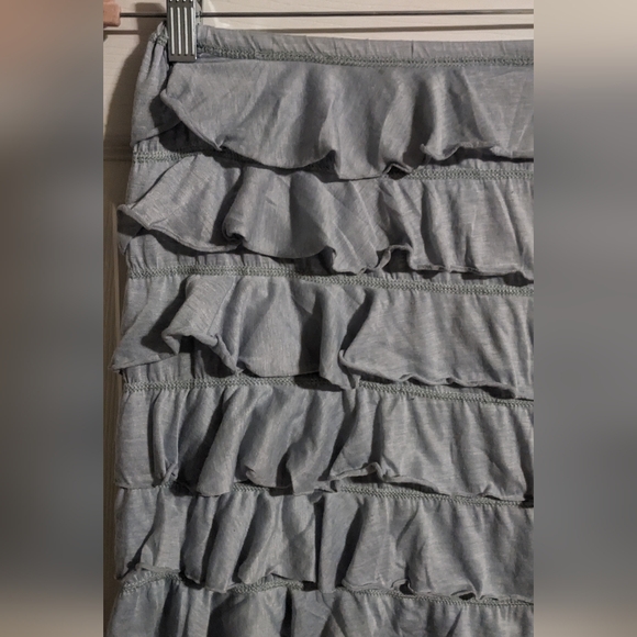 White Rice Light Blue Ruffle Tiered Mini Skirt S Vintage Y2K Festival - Picture 4 of 4